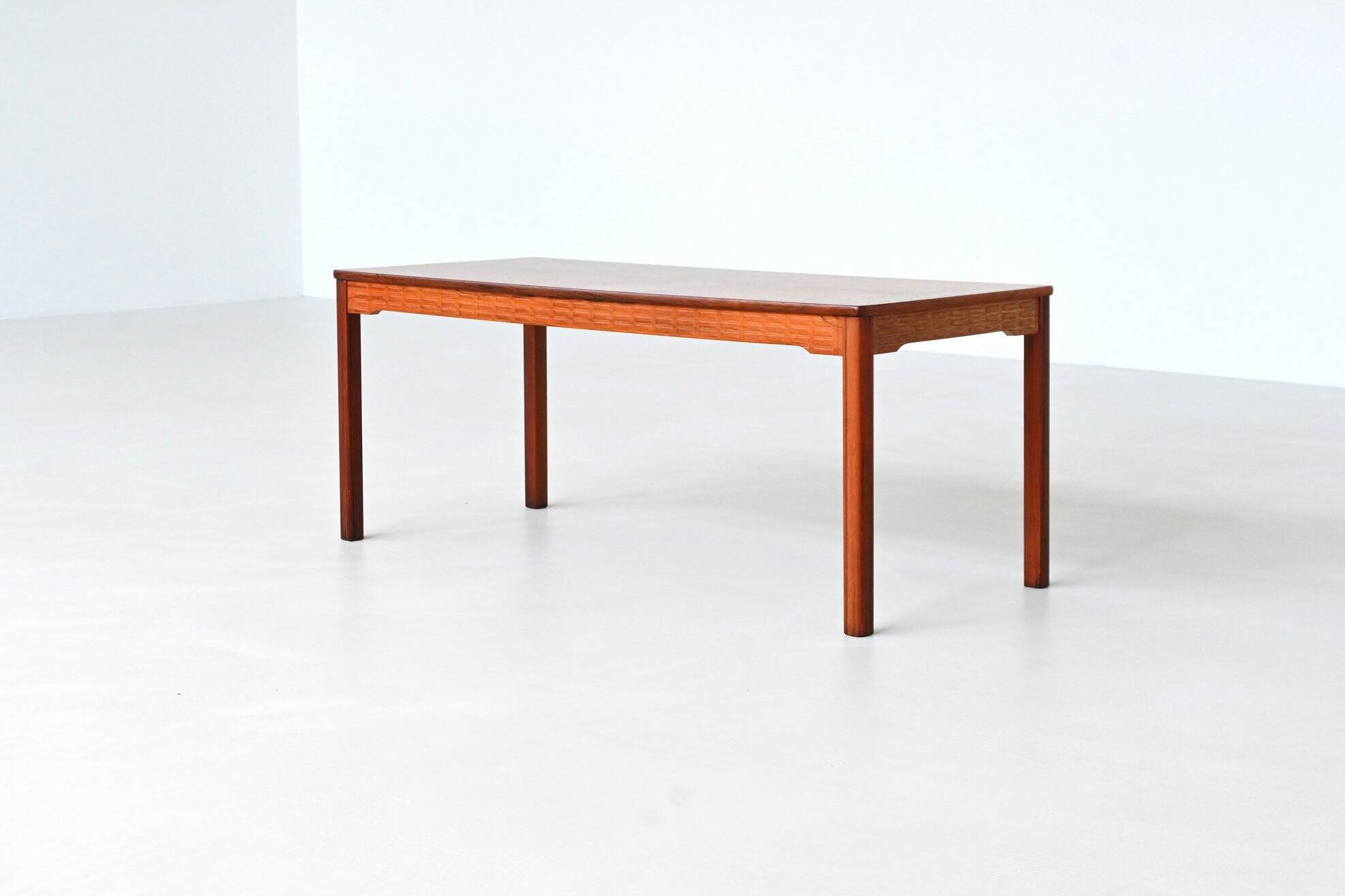 Grande table basse Alberts Tibro en palissandre Danemark 1970
