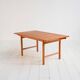 Scandinavian extendable teak and oak dining table 1960s