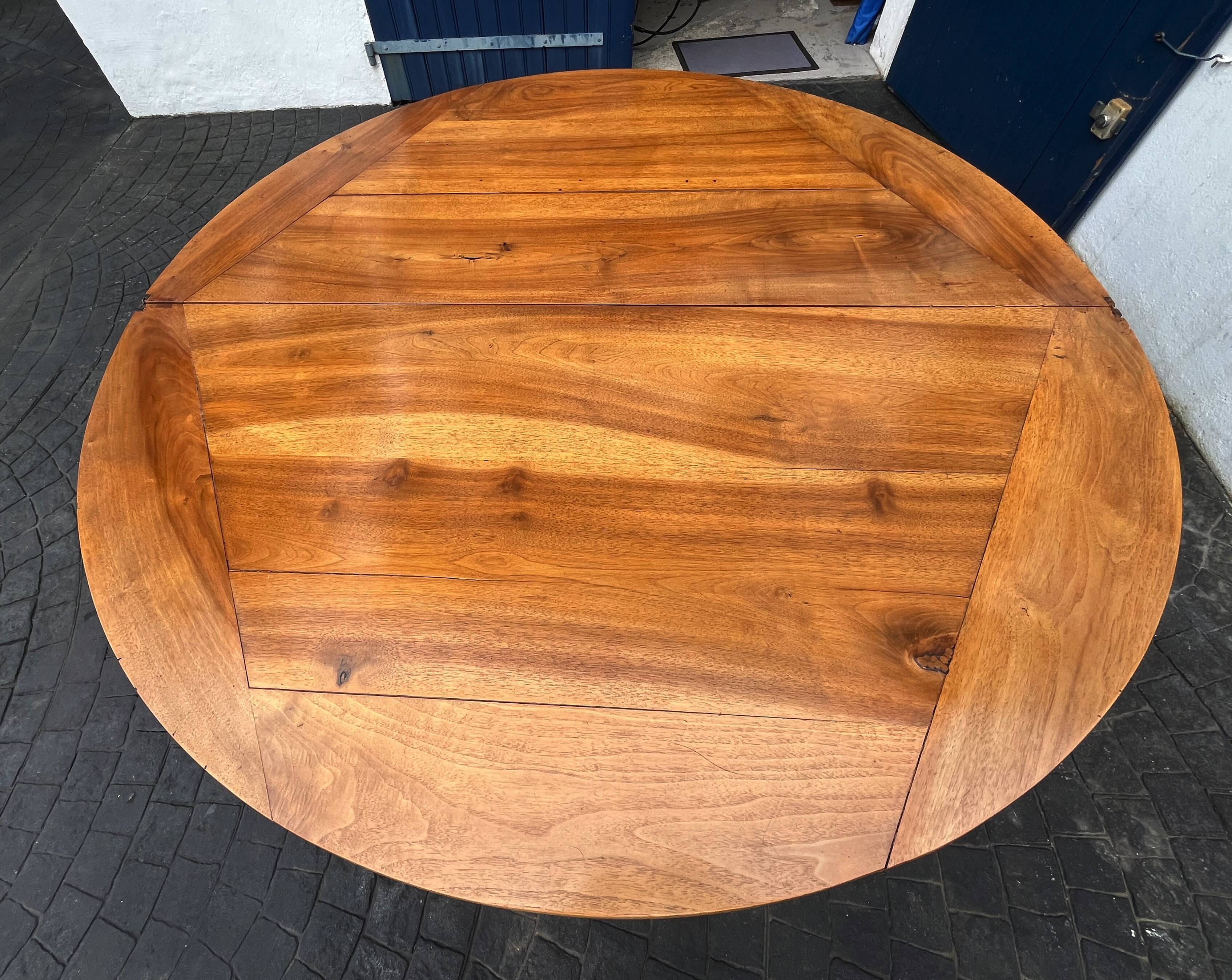 Directoire half-moon walnut table