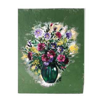 Tableau peinture fleurs