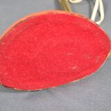 Jean Boris LACROIX (1902-1984), Desk lamp in red lacquered sheet metal, profiled diffuser