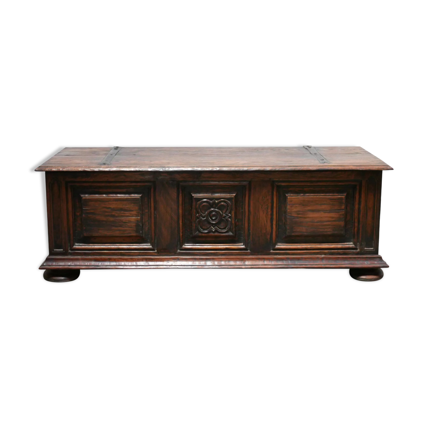 Old chest in solid oak