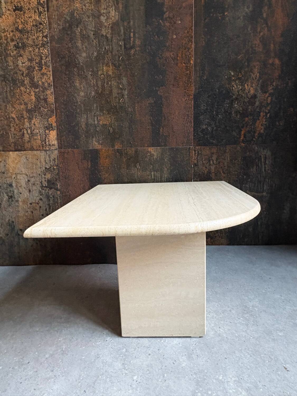 Vintage travertine side table Italy