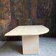 Table d'appoint vintage en travertin Italie