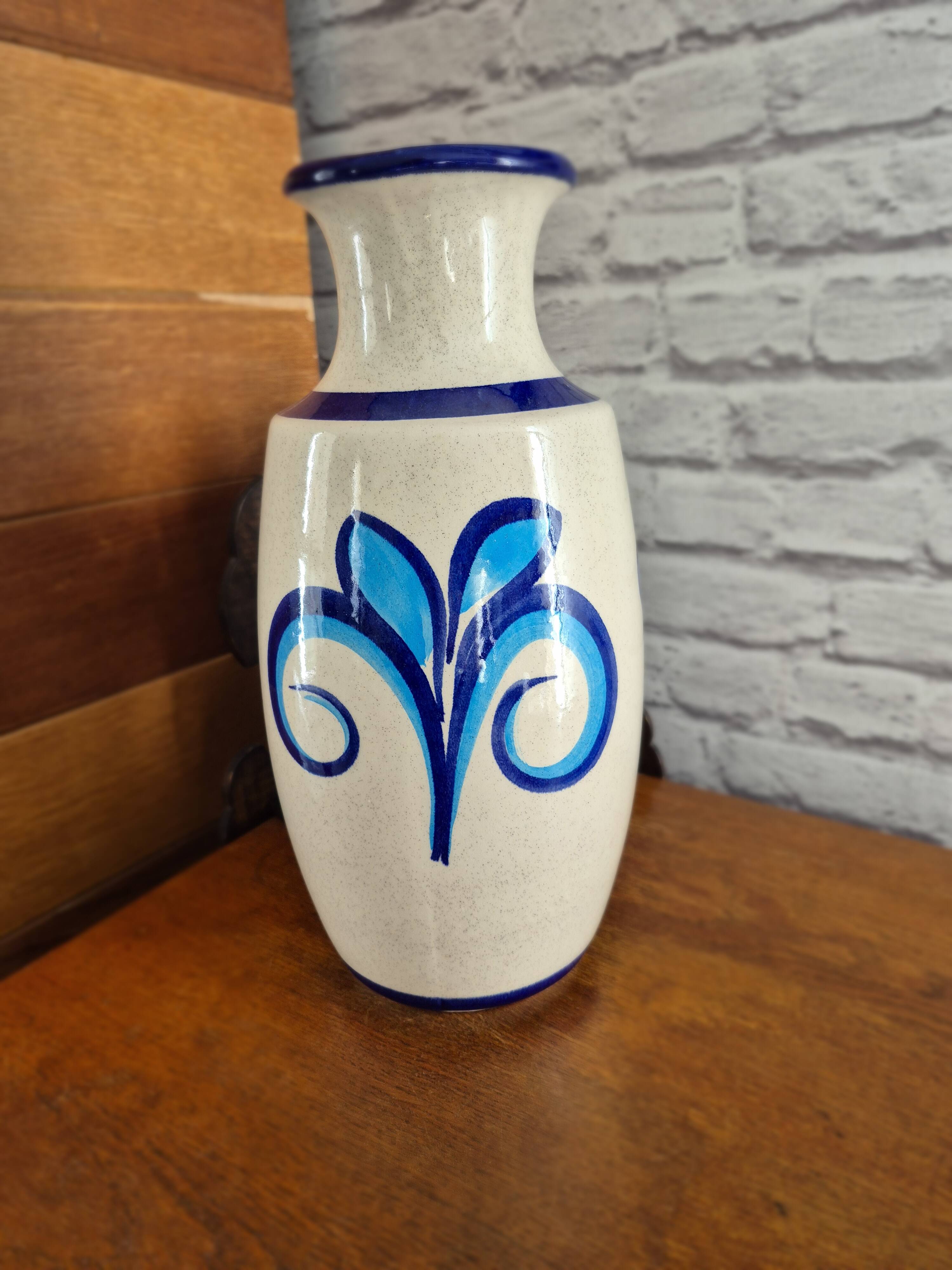 Vintage turquoise vase from West Germany.