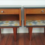 Pair of vintage bedsides