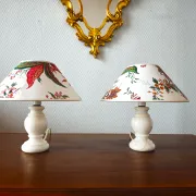 Pair of vintage alabaster lamps