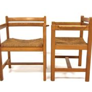 Set of 2 Scandinavian "Asserbro" armchairs, Børge Mogensen, Sweden, 1960