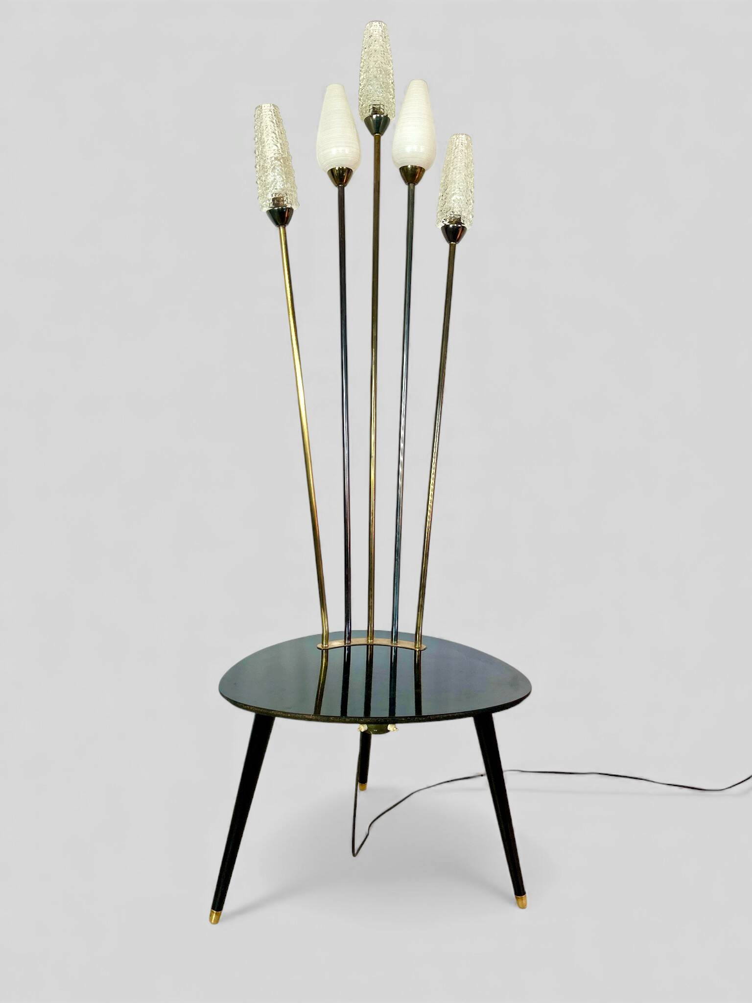 Vintage tripod 5-light floor lamp/reading lamp, 1960s