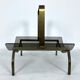 Fontana Arte, Mid-Century brass and curved glass magazine holder. Italy 1960s