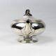 Christofle teapot in silver-plated metal and blackened wood – late 19th century