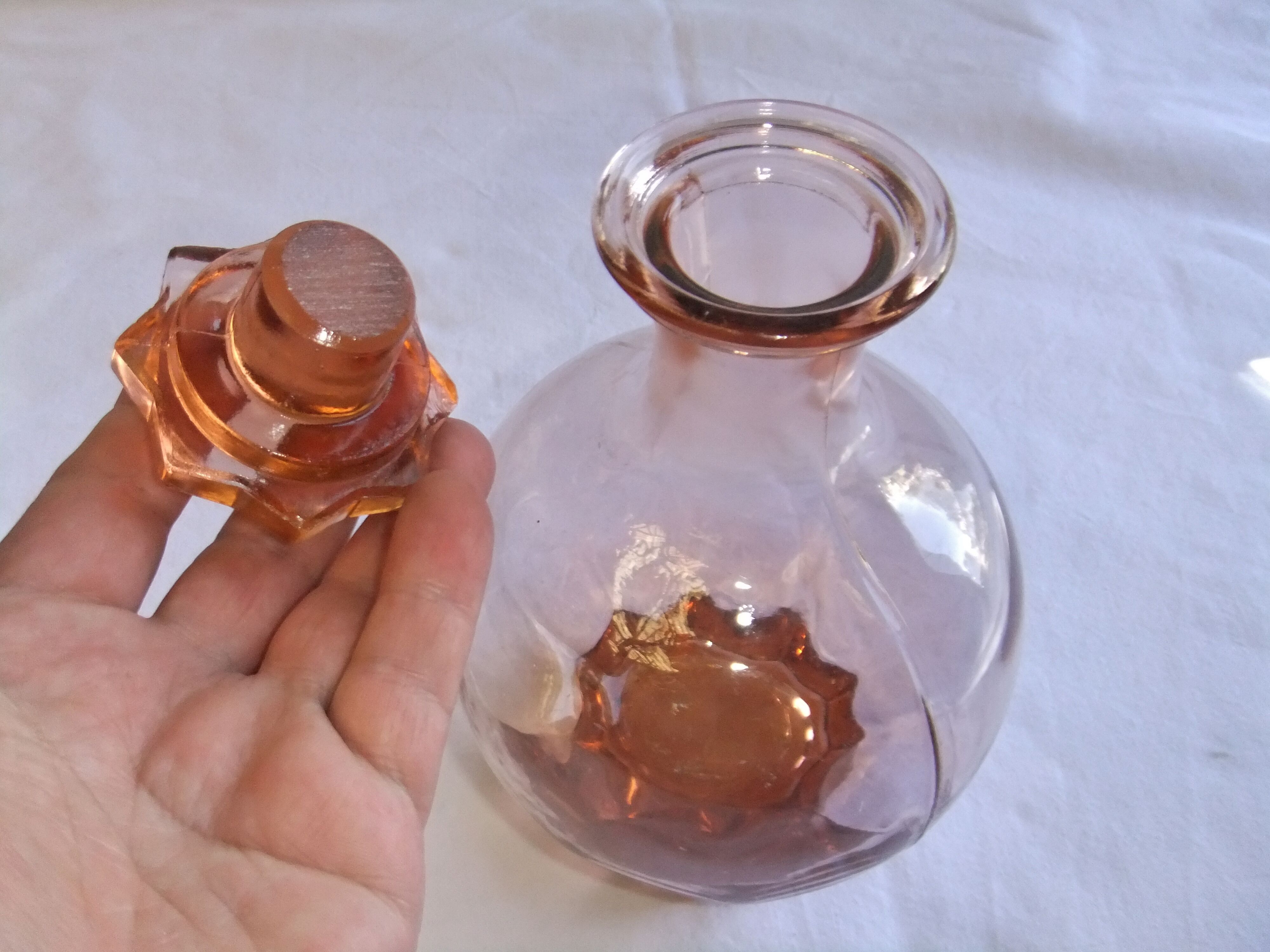 Art Deco liquor service in glass