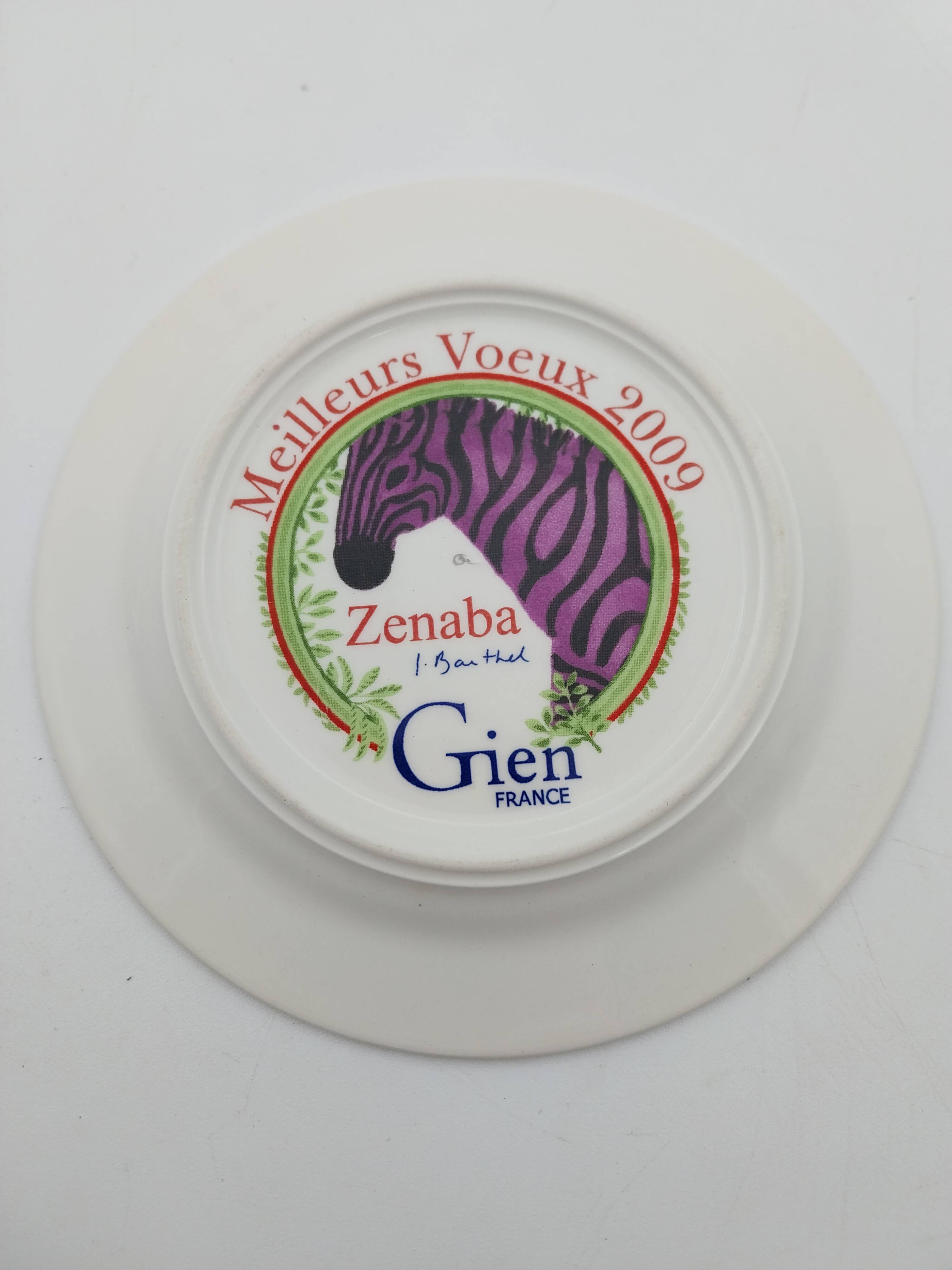 Gien Zenaba mignardise bread plate greetings plate 2000