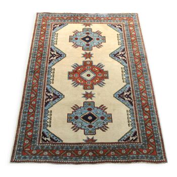 Authentic Persian carpet white background 205x140cm
