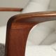 Vintage Teak "Scoop" chair with ottoman by R.Huber & Co