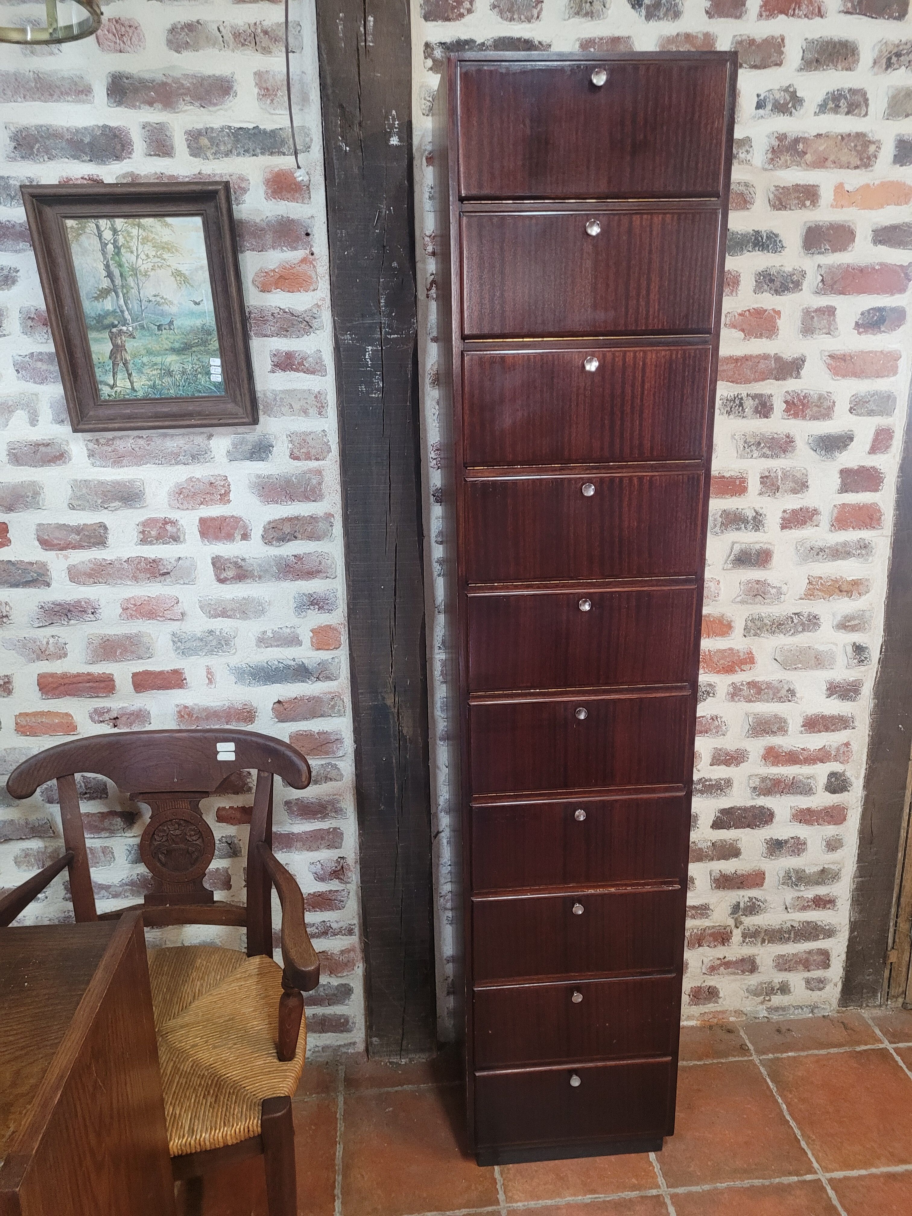 Meuble de métier à clapets en palissandre des années 60