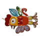 Wall plaque rooster ceramic signed DeSimone Italy – vintage Sicily