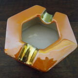 Vintage porcelain ashtray with gilding, Victoria china Czechoslovakia, 60/70s