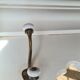 Old wall coat rack / 7 hooks / molding / baroque / white