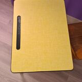 Old school desk in yellow formica
