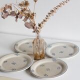 4 plates with earthenware desserts from St Amand