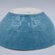 Salad bowl in earthenware Digoin Sarreguemines trompe l'oeil basket in blue