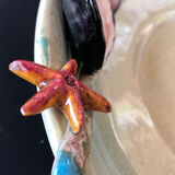 Paris ceramic dish with slip decoration, by Suzy Coste