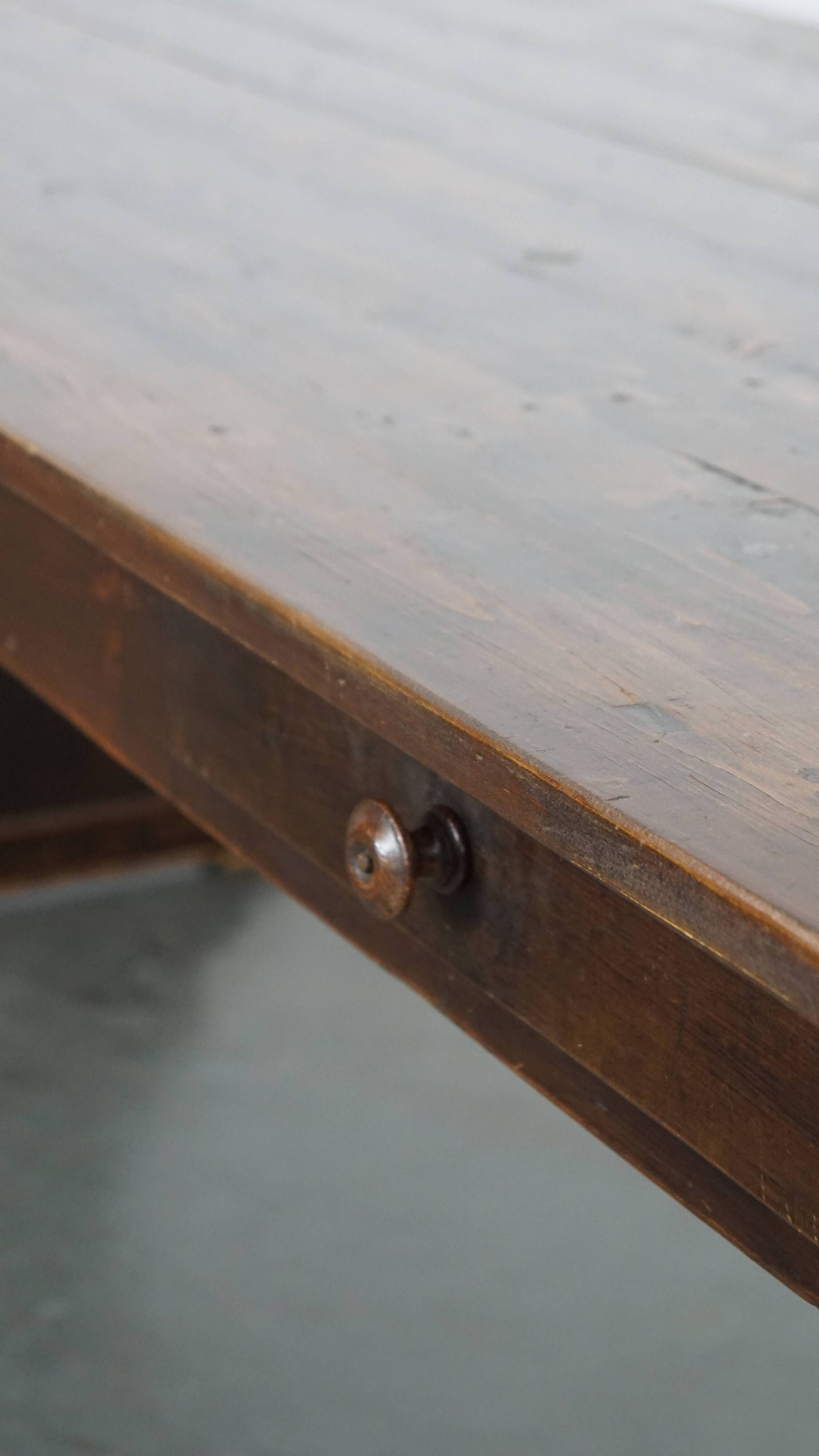 19th-century English pine monastery table.