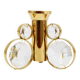 10 brass and crystal candle holders in the Palwa style by Gaetano Sciolari.