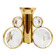 10 brass and crystal candle holders in the Palwa style by Gaetano Sciolari.