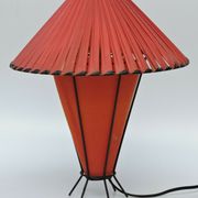 Vintage lamp felled red vinyl ribbon - wire 1960