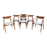 Ensemble de 4+2 chaises Harry Ostergaard pour Randers Møbelfabrik - design danois