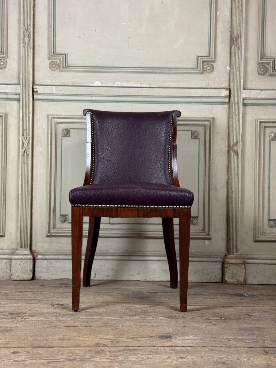Set of 4 Art Deco chairs and 4 armchairs in rosewood, circa 1930