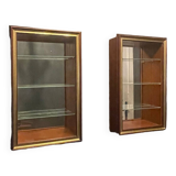 Pair of hanging display cases