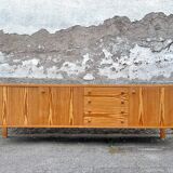 Vintage pine sideboard 1970 1980 Scandinavian style
