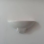 Pair of vintage porcelain wall lights, white, France 1970