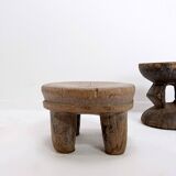 4 tabourets africains en bois sculpté