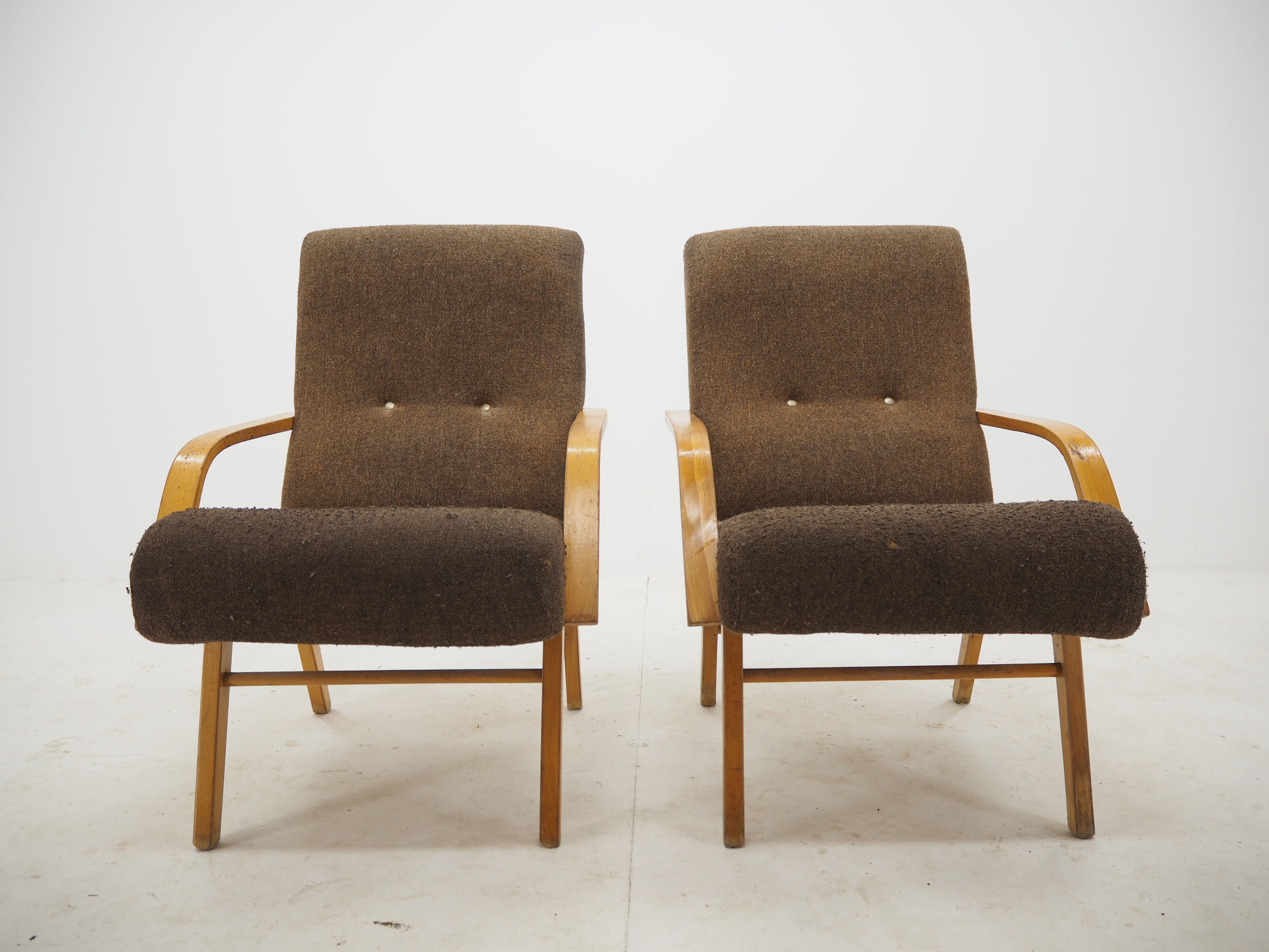Pair of armchairs, Czechoslovakia, 1960