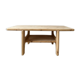 Danish mid-century free form pine coffee table