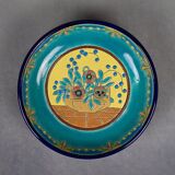 Longwy cloisonné enamel footed bowl – Art Deco floral decoration