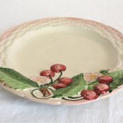 Cherry slip plate signed Francesco Guarino, 1970s