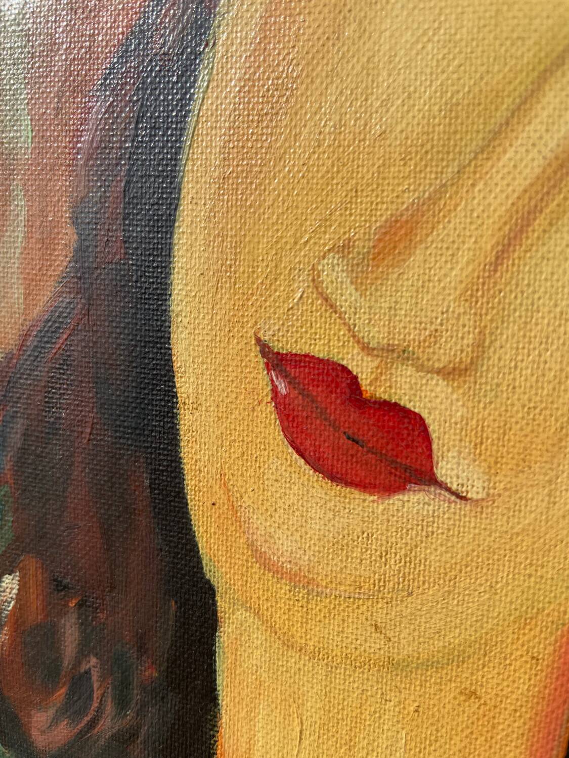 Portrait of a woman in oil