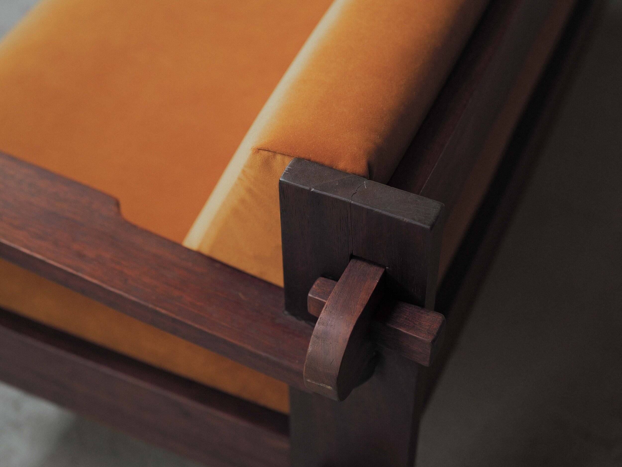 Architect's bench in solid wood, France, circa 1970.