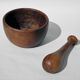 Olive wood mortar