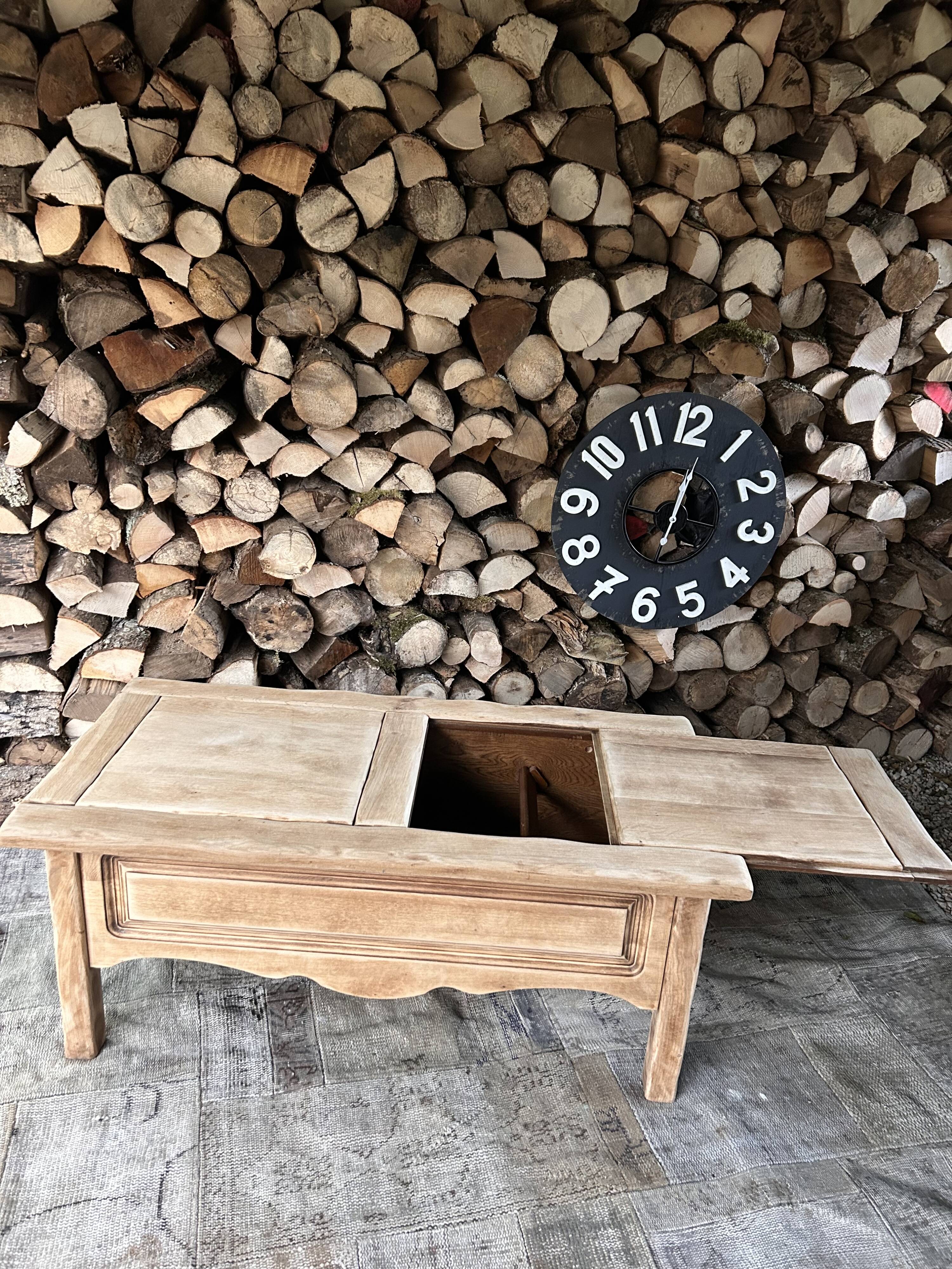 Solid oak coffee table