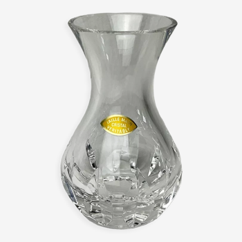 Vase en cristal vintage taillé main