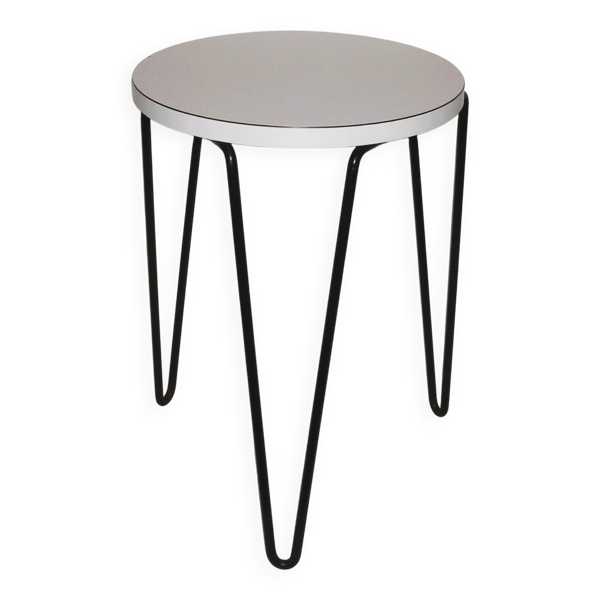 Tabouret tripode - Florence Knoll - Hairpin modèle 75 des années 50