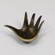 Bowl or sculptural ashtray in brass by Walter Bosse, Herta Baller, Austria, 1950s.