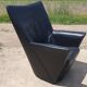Vintage chair black leather Armilla Arflex Burkhard Voghterr