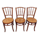3 Mundus caned bistro chairs